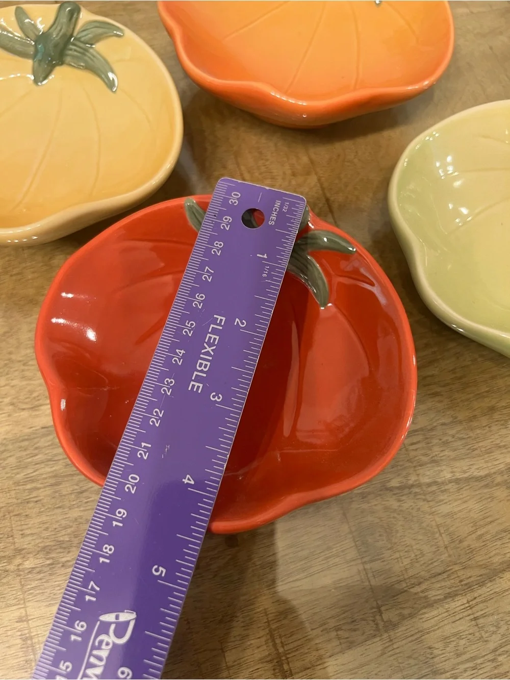 ceramic heirloom tomato dipping bowls by Williams Sonoma